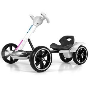 Elektrinis gokartas vaikams 6V greitis iki 5 km/h (Baltas)